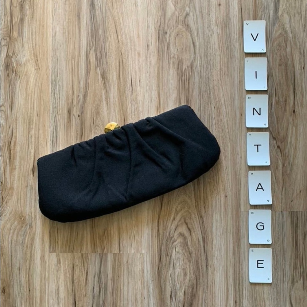 VINTAGE 50s/60s Large Andé MCM Black Clutch Bag